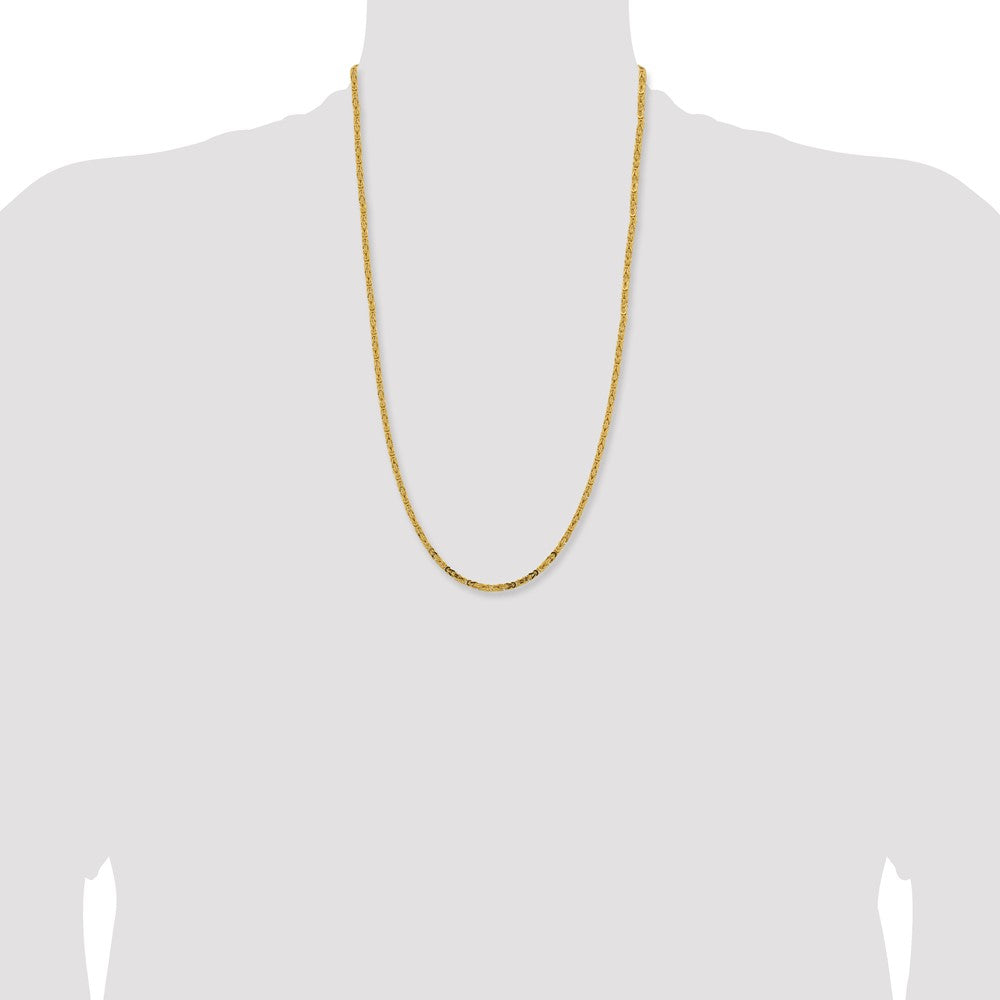 Shop Stylish 26-Inch 2.5mm Byzantine Chain in 14K Gold - Luxury Look, Great Value
