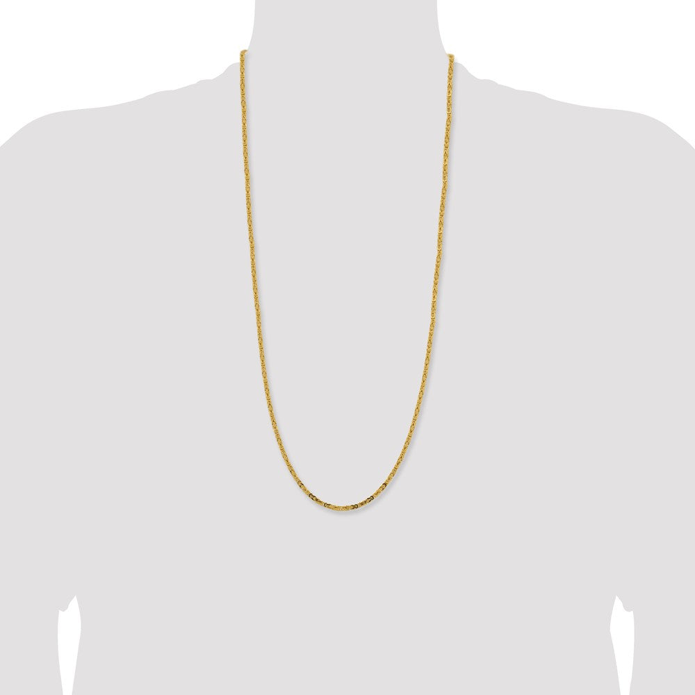 Shop Stylish 30-Inch 14K Gold Byzantine Chain - 2.5mm, Perfect Value!