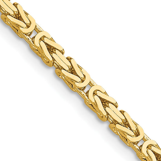 High-Quality 14K Gold 24-Inch Byzantine Chain 2.5mm - Stylish Value Choice!
