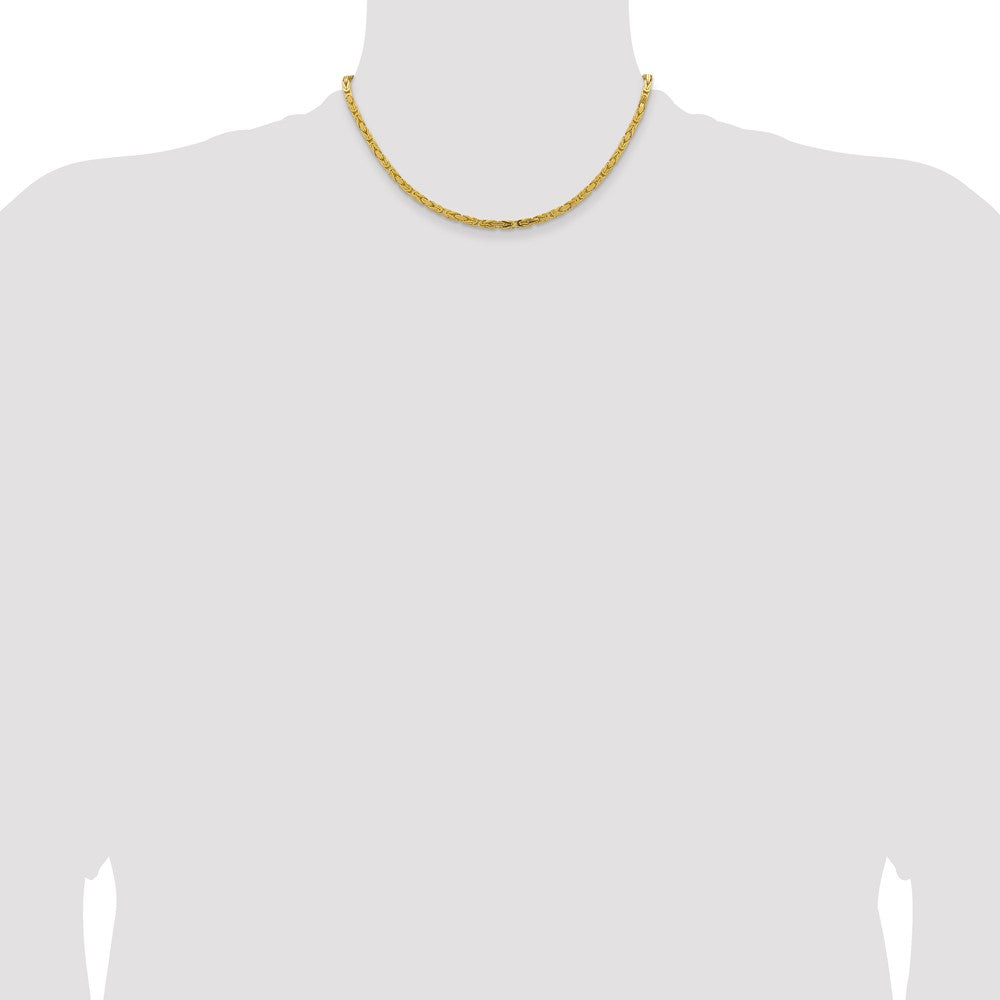 Buy Stylish 14K Gold Byzantine Chain - 16-Inch, 3.25mm, Great Value!