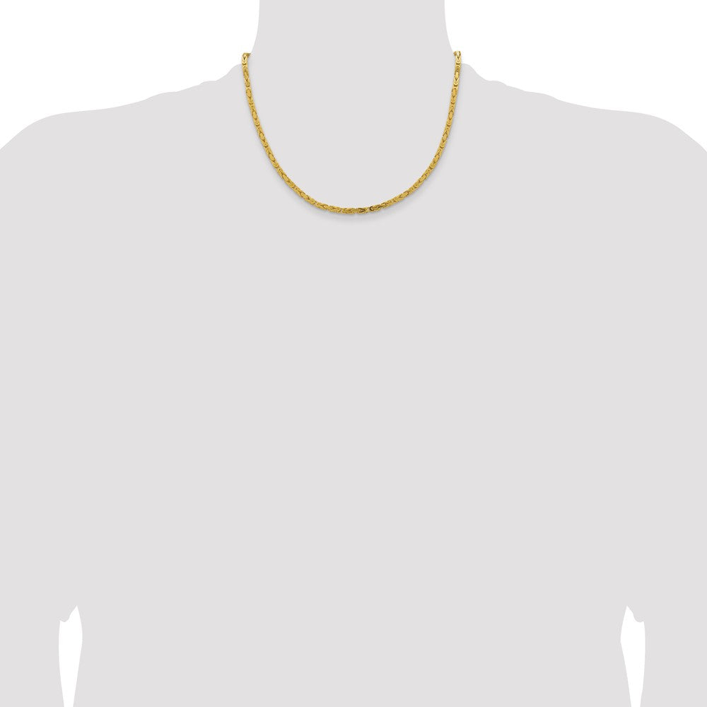 Buy 14K Gold 18-Inch Byzantine Chain, 3.25mm - Luxury Style & Value!