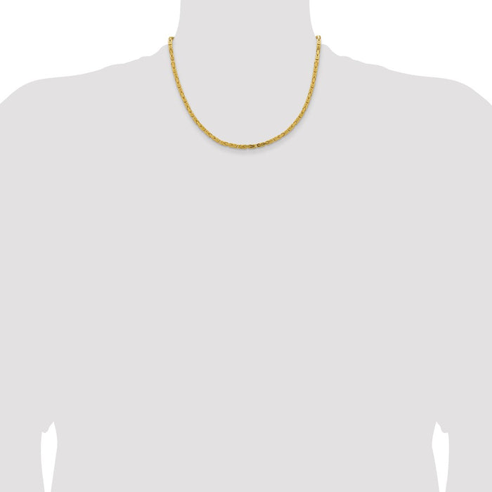Buy 14K Gold 18-Inch Byzantine Chain, 3.25mm - Luxury Style & Value!-4