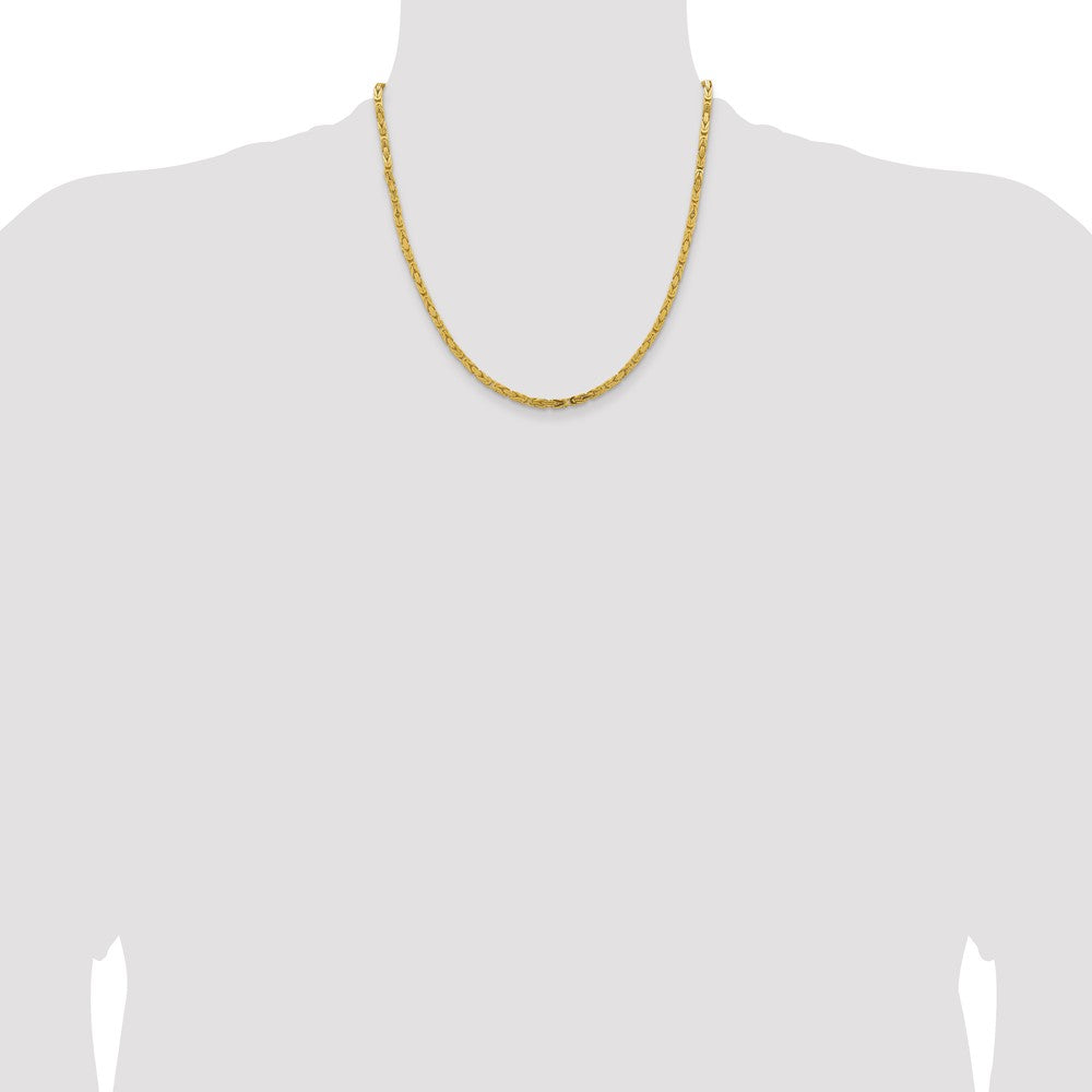 Buy Stylish 14K Gold Byzantine Chain - 20-Inch, 3.25mm, Luxury Design