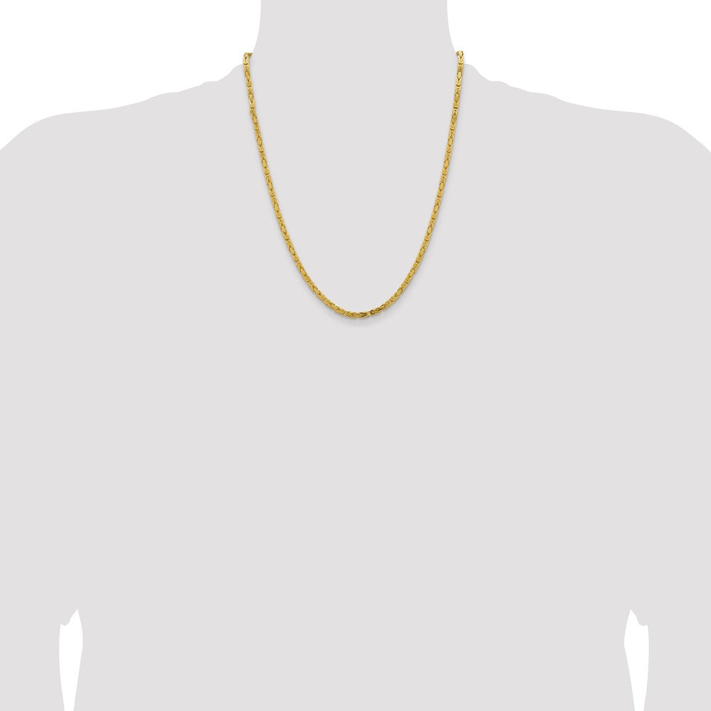 Shop Exclusive 22-Inch 14K Gold Byzantine Chain - Stylish 3.25mm Design