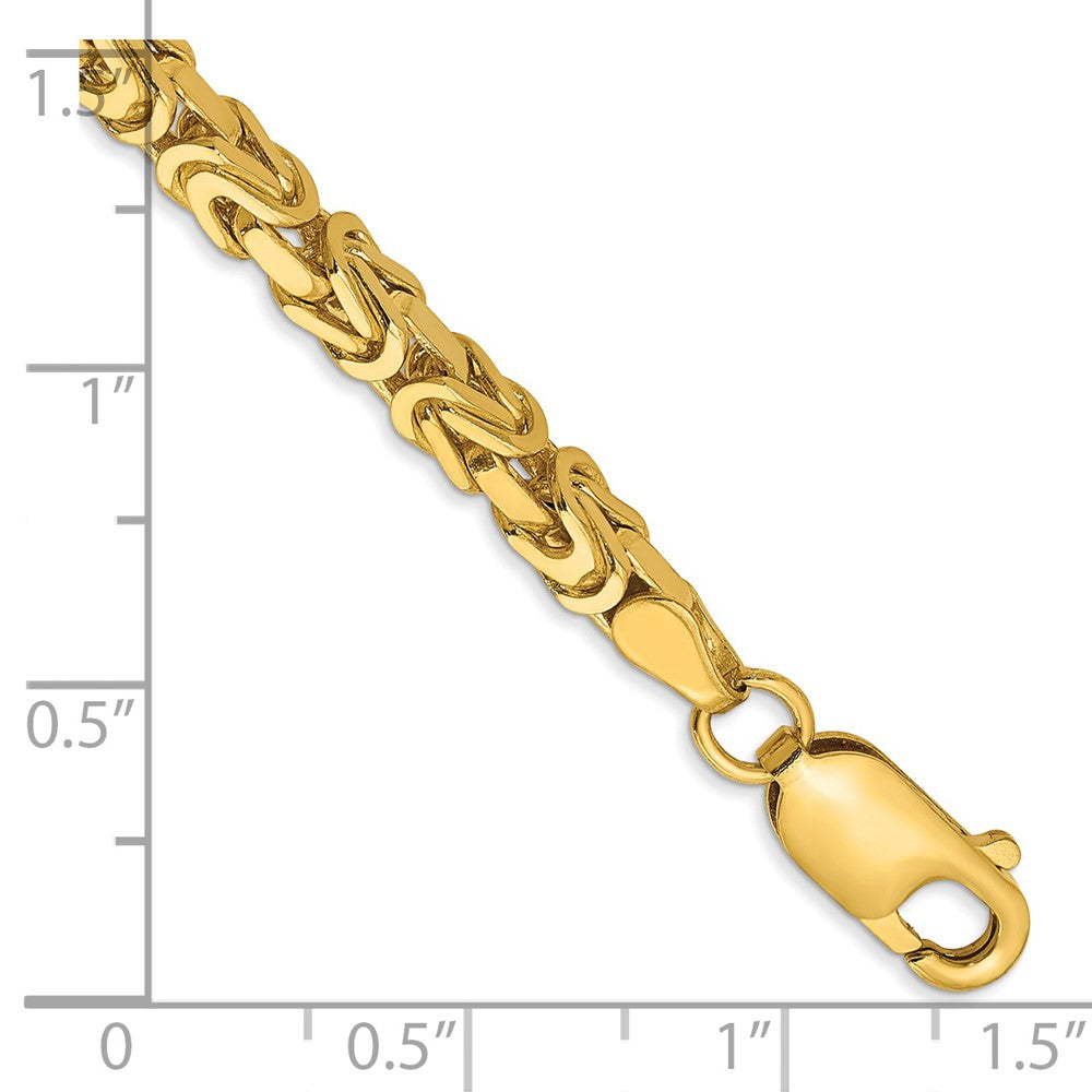 Buy Exclusive 14K Gold Byzantine Bracelet - 8-Inch, 3.25mm Links, Stylish!