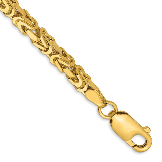 Buy Exclusive 14K Gold Byzantine Bracelet - 8-Inch, 3.25mm Links, Stylish!