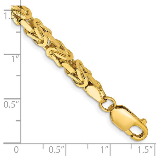 Shop Stylish 14K Gold 4mm Byzantine Bracelet - 7-Inch Luxury Accessory