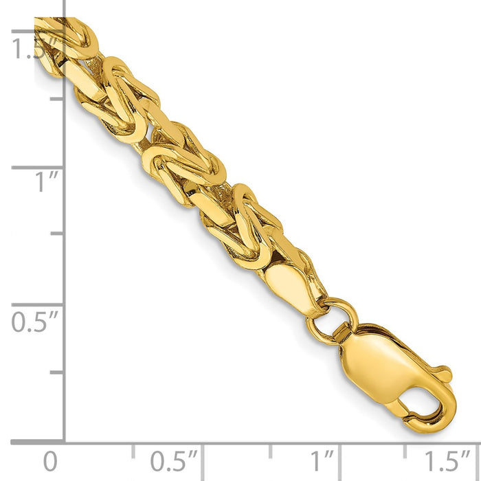 Shop Stylish 14K Gold 4mm Byzantine Bracelet - 7-Inch Luxury Accessory-2