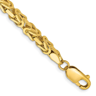 Shop Stylish 14K Gold 4mm Byzantine Bracelet - 7-Inch Luxury Accessory