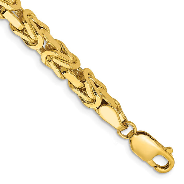 14K Gold Byzantine Chain, 8-Inch, 5.25mm Links