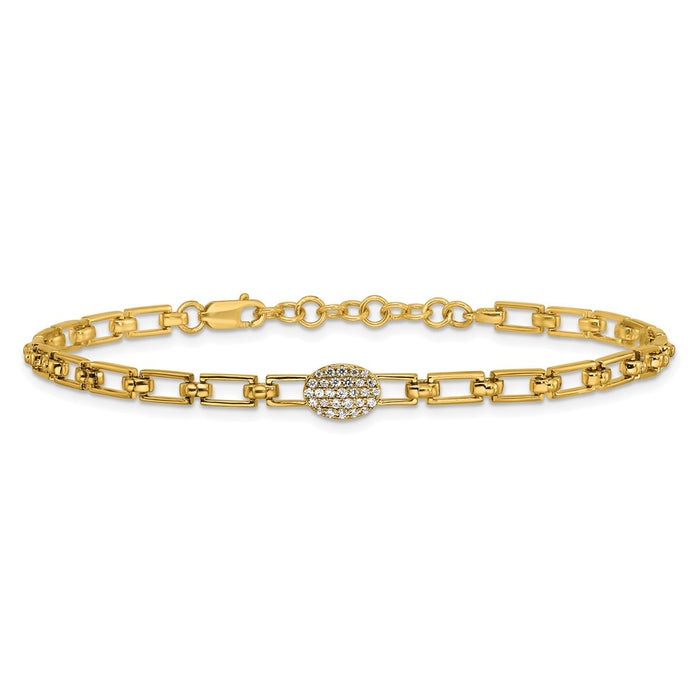 Buy Stylish YG Sterling Silver Cubic Zirconia Bracelet - Affordable Luxury Accessory-3