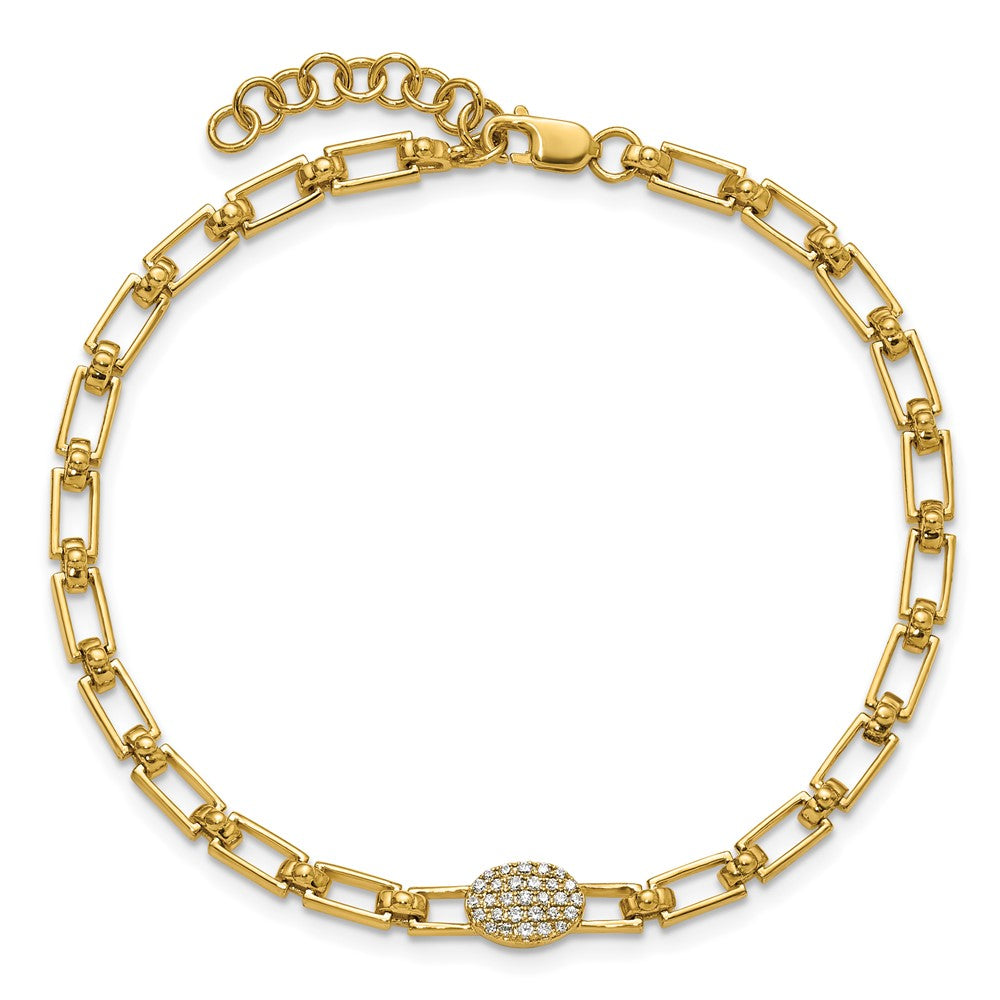 Buy Stylish YG Sterling Silver Cubic Zirconia Bracelet - Affordable Luxury Accessory