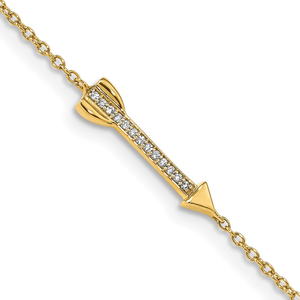 Exclusive 14K Gold Diamond Arrow Bracelet - Stylish & Affordable Luxury
