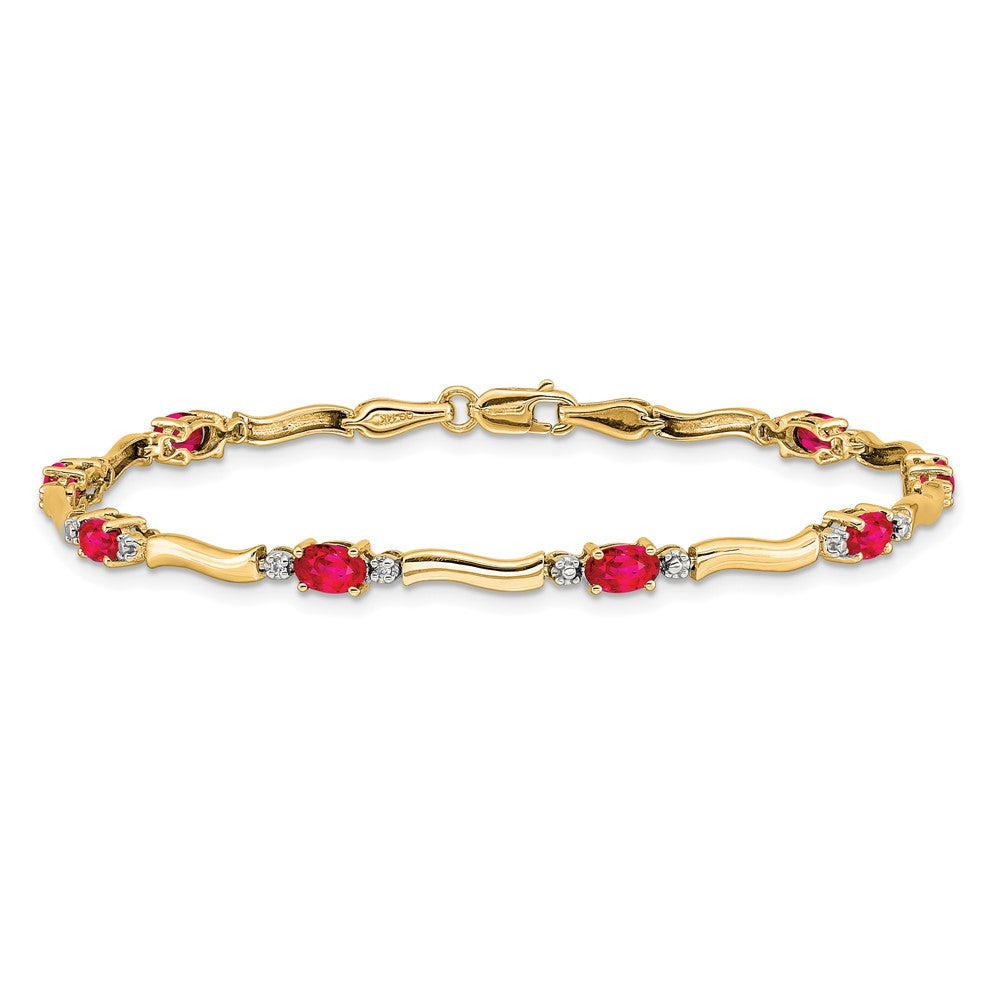 Buy Stylish 14K Gold Diamond & Ruby Bracelet - Luxury at an Affordable Price