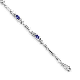 Shop 14K White Gold Bracelet with Diamonds & Tanzanite | Luxury Value Piece