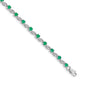Shop Stylish 14K White Gold Emerald Bracelet - 7.5 inches, Luxury Jewelry Deal!-1