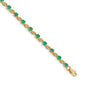 Shop Exclusive 14K Gold Emerald Bracelet - Stylish, 7 inches, Affordable Luxury-1