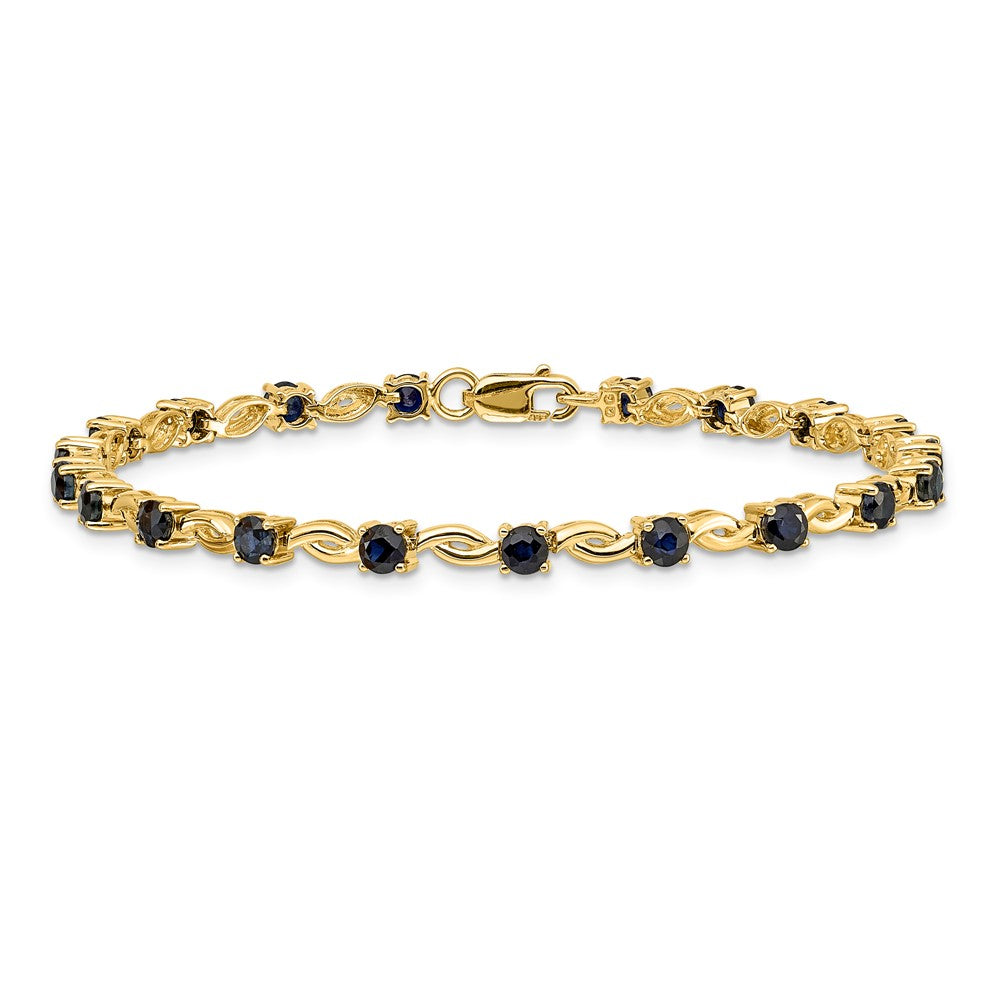 High-Quality 14K Gold Sapphire Bracelet - Stylish Luxury at Discounted Price