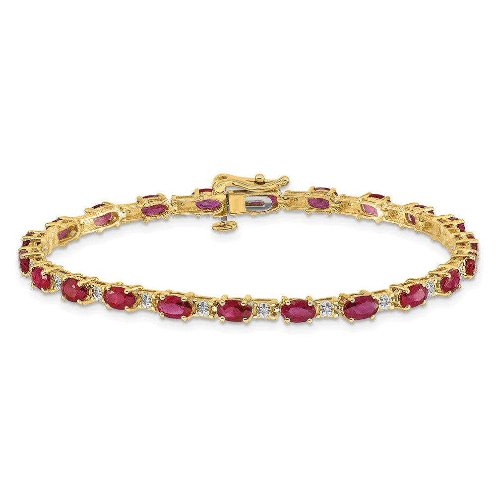 Buy Exclusive 14K Gold Diamond & Ruby Bracelet - Stylish Luxury at a Great Price!