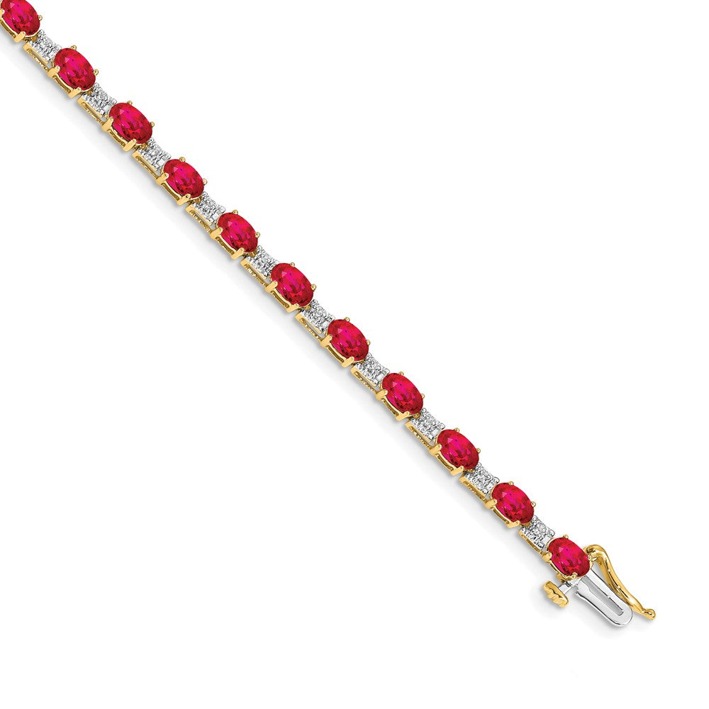 Buy Exclusive 14K Gold Diamond & Ruby Bracelet - Stylish Luxury at a Great Price!