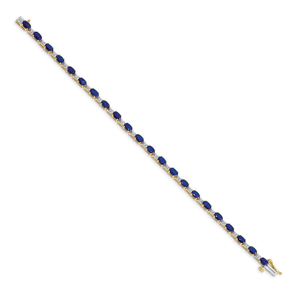 14K Gold Diamond & Sapphire Bracelet - Style GR1-1016673