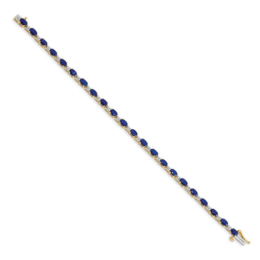Buy Exclusive 14K Gold Diamond & Sapphire Bracelet - Stylish Luxury Value!
