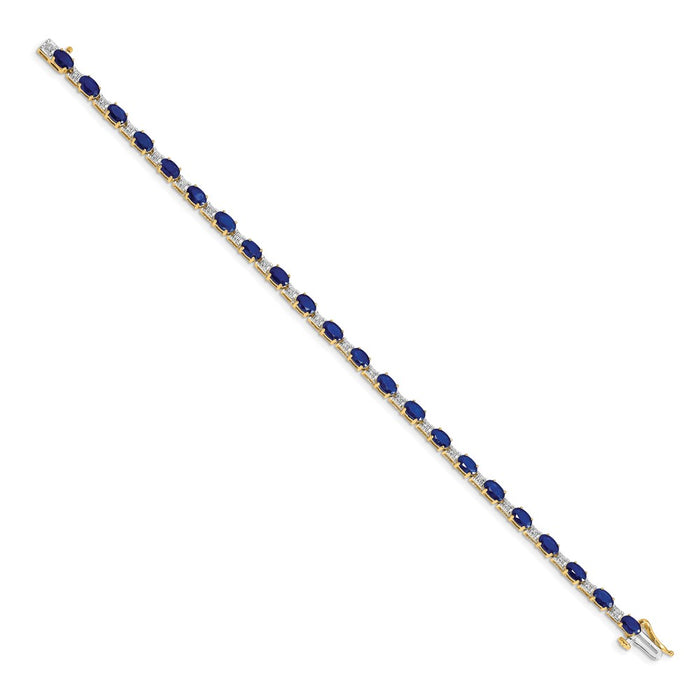 Buy Exclusive 14K Gold Diamond & Sapphire Bracelet - Stylish Luxury Value!-2