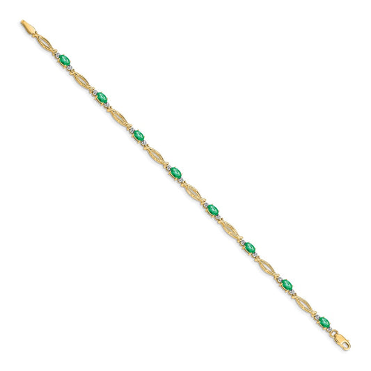 Buy Exclusive 14K Gold Diamond & Emerald Bracelet - Stylish Luxury Jewelry