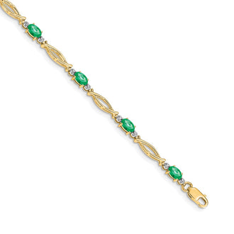 Buy Exclusive 14K Gold Diamond & Emerald Bracelet - Stylish Luxury Jewelry