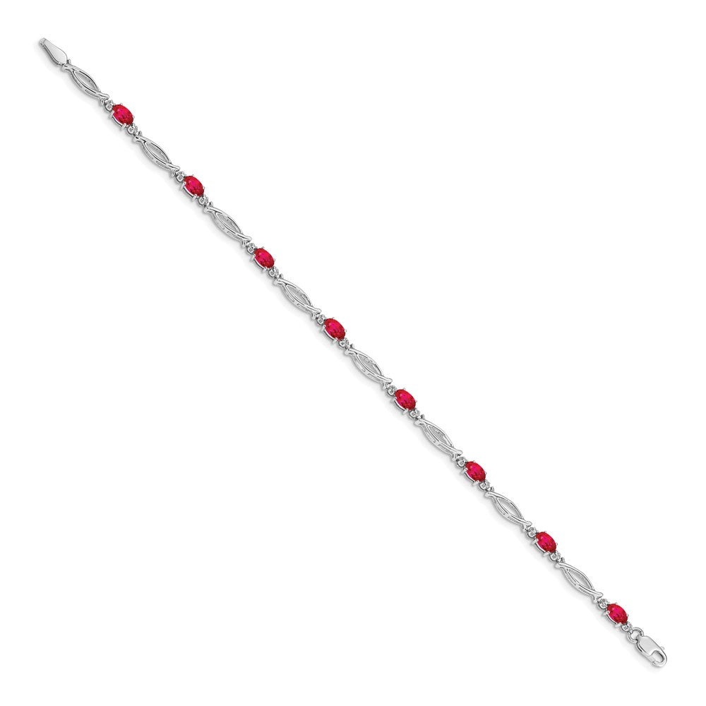 Buy Exclusive 14K White Gold Ruby & Diamond Bracelet - Stylish & Affordable