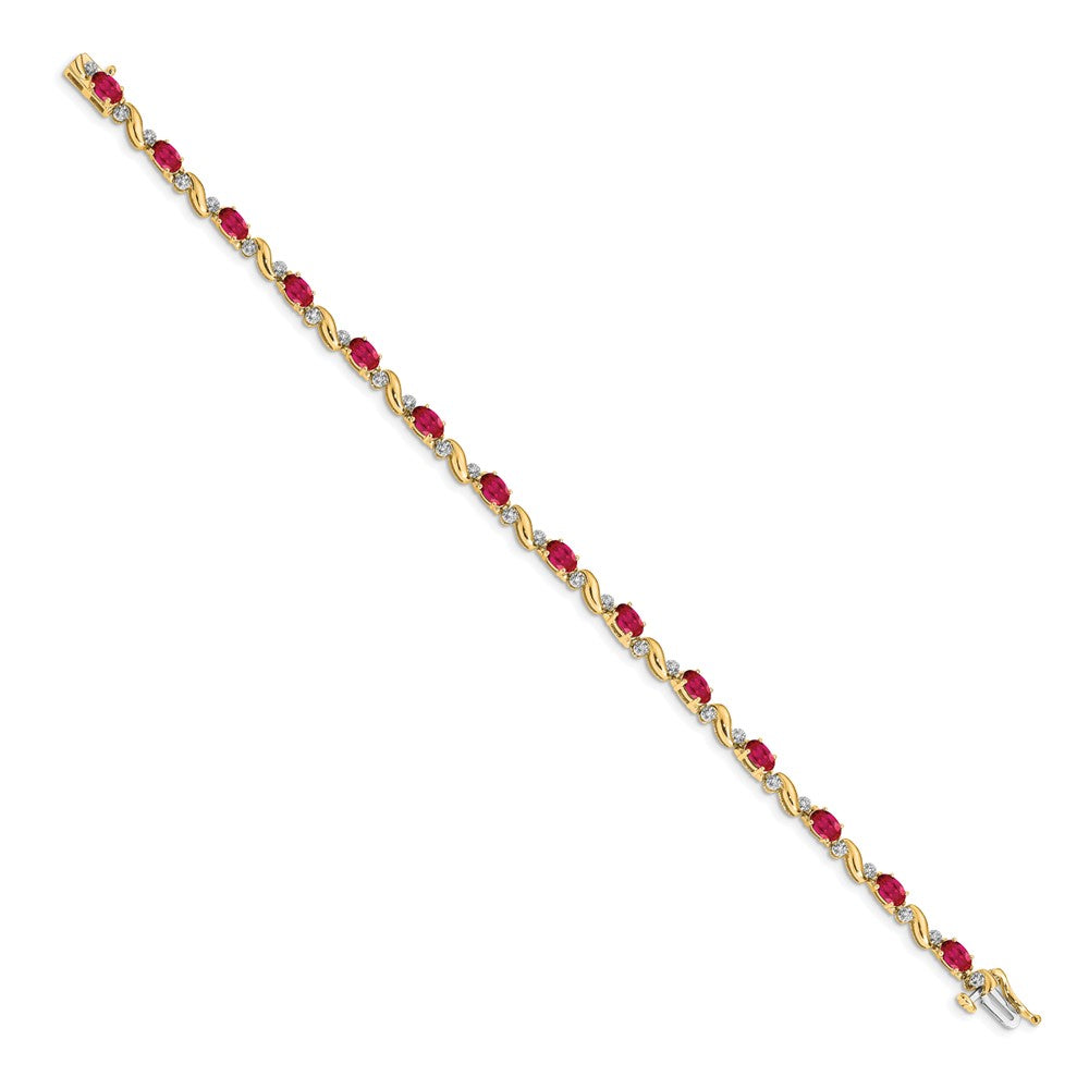 Order a Stylish 14K Gold Ruby and Diamond Bracelet - Luxury at Great Value