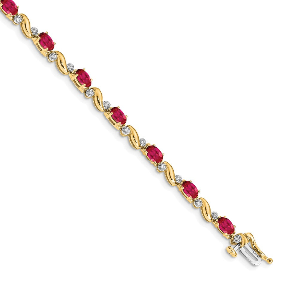 Order a Stylish 14K Gold Ruby and Diamond Bracelet - Luxury at Great Value