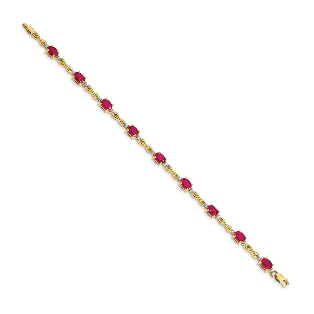 Buy Stylish 14K Gold Diamond & Ruby Bracelet - Luxury Design, Affordable Price