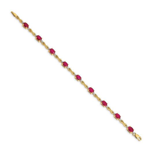 Buy Stylish 14K Gold Diamond & Ruby Bracelet - Luxury Design, Affordable Price