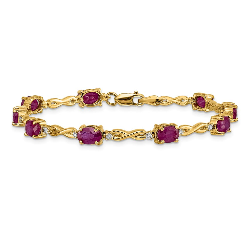 Buy Stylish 14K Gold Diamond & Ruby Bracelet - Luxury Design, Affordable Price