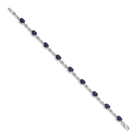 High-Quality 14K White Gold Sapphire & Diamond Bracelet - Stylish Luxury Value