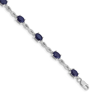 High-Quality 14K White Gold Sapphire & Diamond Bracelet - Stylish Luxury Value