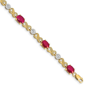 Shop Stylish 14K Gold Infinity Bracelet with Diamonds & Rubies - Luxury Value