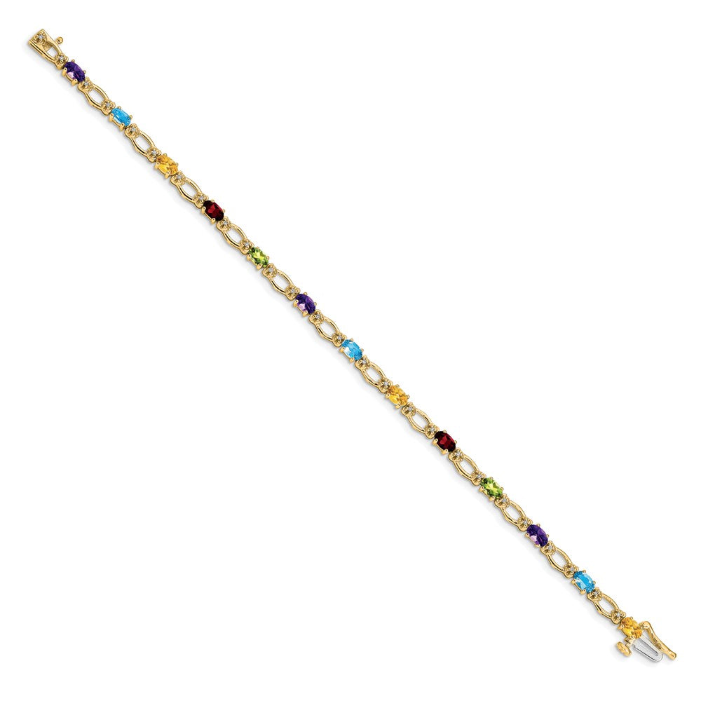Buy Stylish 14K Gold Rainbow Diamond Bracelet - Affordable Luxury Gift