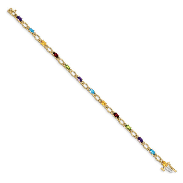 14K Gold Rainbow Diamond Bracelet