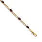 Buy 14K Gold Bracelet with Diamonds & Garnets | Stylish Luxury Jewelry-1