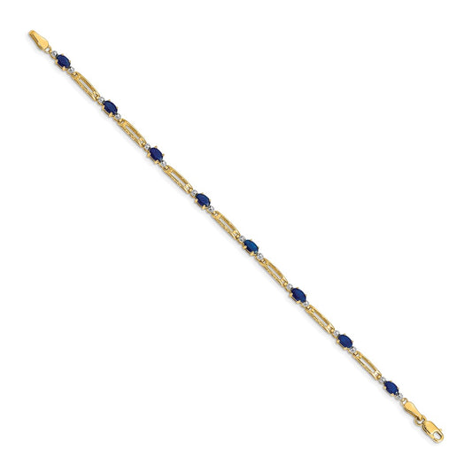 Shop 14K Elegant Diamond & Sapphire Bracelet - Stylish Luxury at Affordable Price