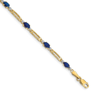 Shop 14K Elegant Diamond & Sapphire Bracelet - Stylish Luxury at Affordable Price
