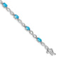 Shop 14K White Gold Infinity Bracelet with Blue Topaz & Diamonds - Stylish Value!-1