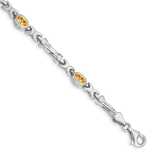 Buy Exclusive 14K White Gold Citrine Bracelet - Stylish, Affordable Luxury!