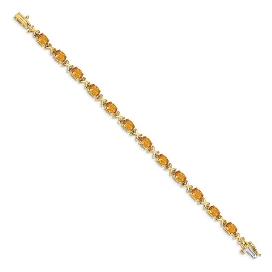 Exclusive 14K Gold Citrine Bracelet - Stylish, Affordable Luxury Jewelry