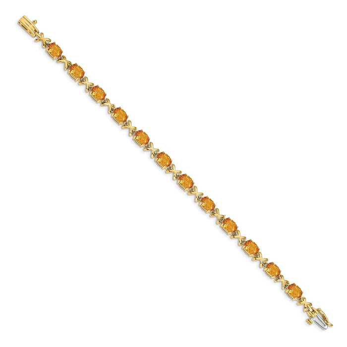 Exclusive 14K Gold Citrine Bracelet - Stylish, Affordable Luxury Jewelry-2