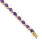 Shop Stylish 14K Gold Amethyst Bracelet - 7