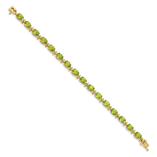 Shop Stylish 14K Gold Peridot Bracelet - High-Quality Gemstone Jewelry