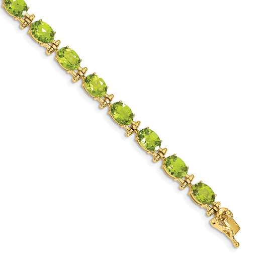 Shop Stylish 14K Gold Peridot Bracelet - High-Quality Gemstone Jewelry